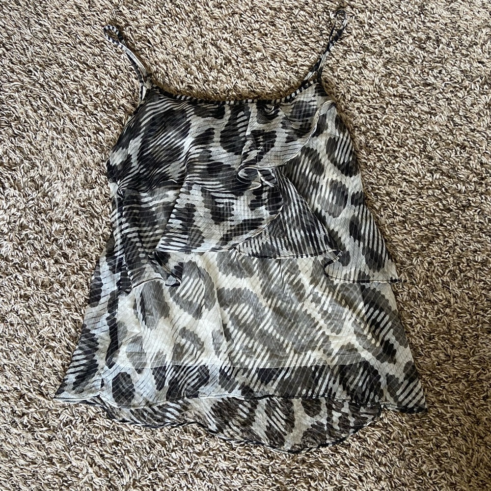 Leopard Print Tank Top 🖤🤍